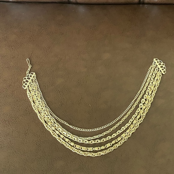 Vintage Signed W Germany Gold Tone Choker Necklace - Picture 8 of 9